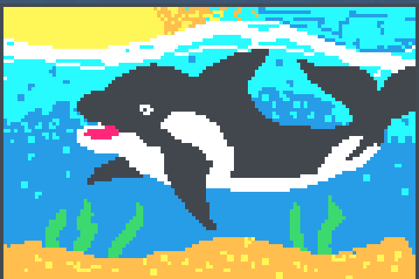 Kille Whale Pixel Art