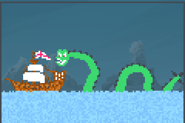 Loch Ness Build Pixel Art