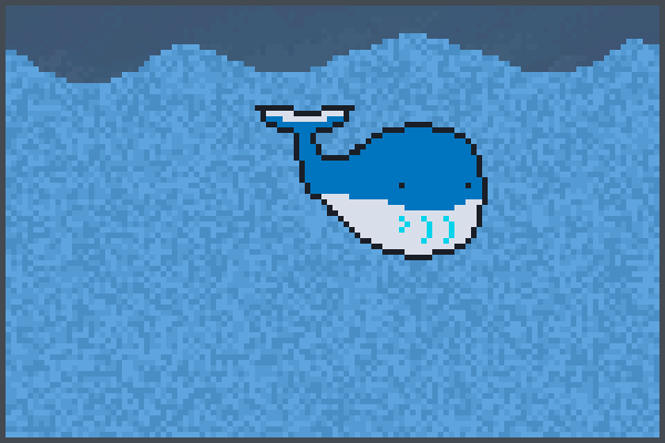 the fat whale Pixel Art