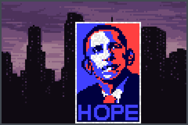 Barak Obama Pixel Art