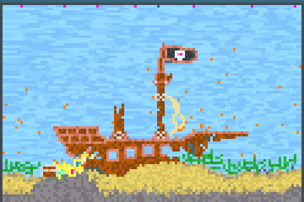 S.O.S Ship Sunk Pixel Art