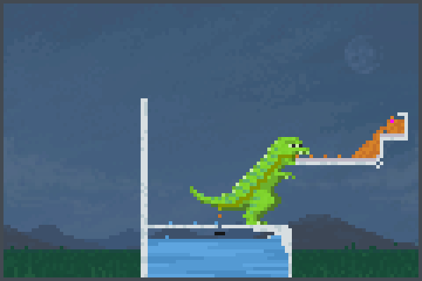 t rex pooping Pixel Art