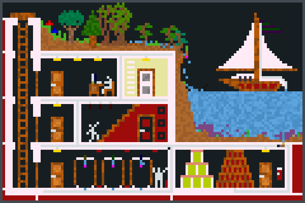 Base and Boat Pixel Art