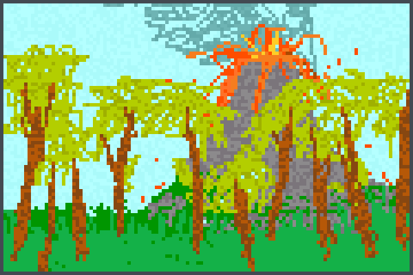 Volcano.Cont. Pixel Art