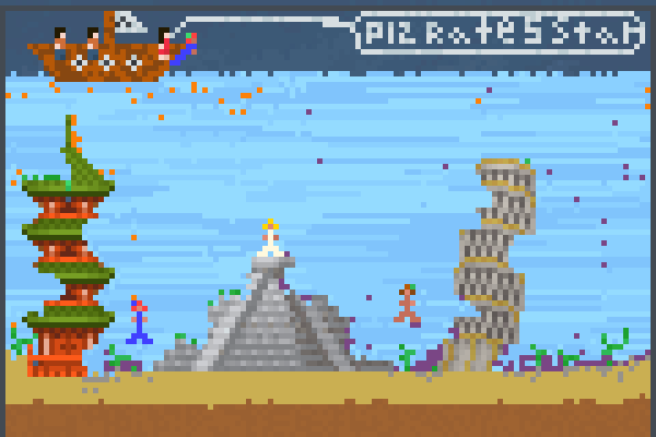 mermaids Pixel Art