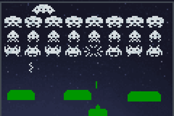 space invaders. Pixel Art