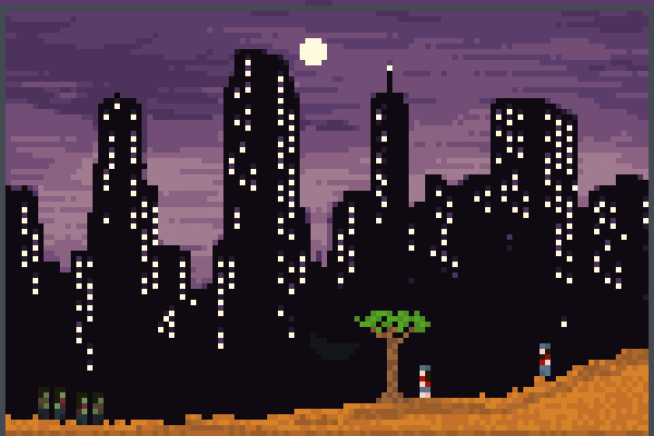 Zombies in city Pixel Art