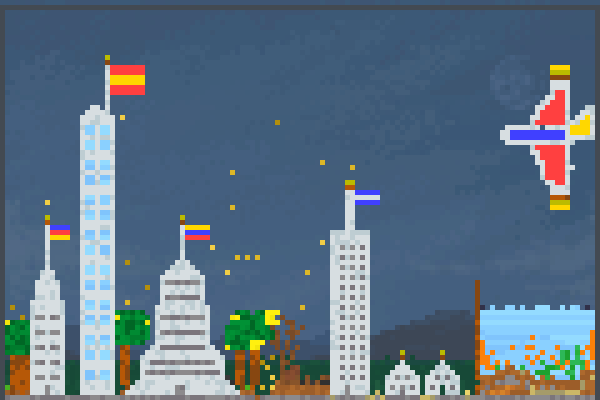 la ciudad Pixel Art