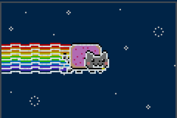 Super Nyan Cat Pixel Art