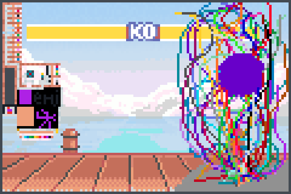 Lazer vs color Pixel Art