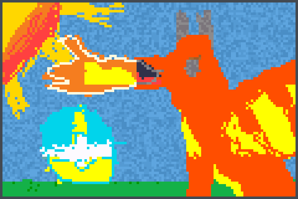 angrey charizar Pixel Art