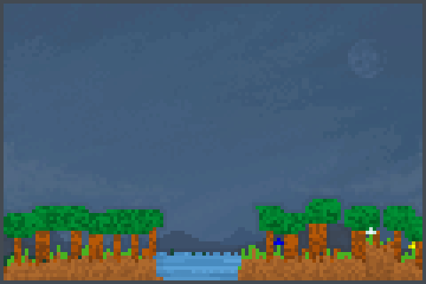 Forest W Lake Pixel Art