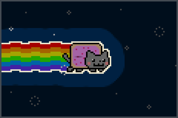 nyan cat GLOWS Pixel Art