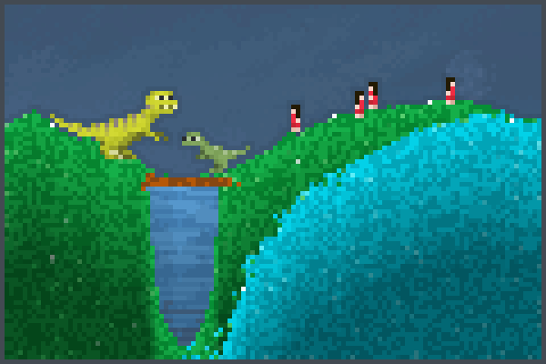 brillante blu Pixel Art