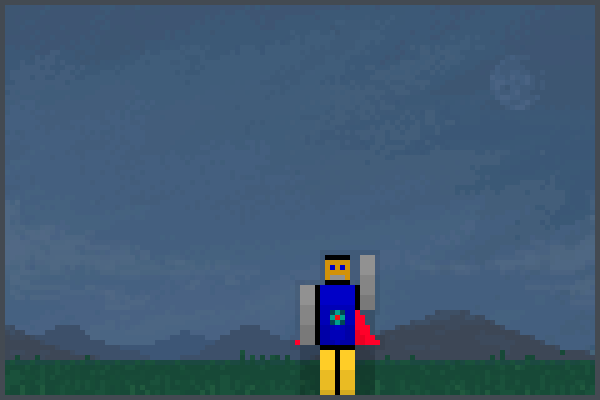 a superhero Pixel Art