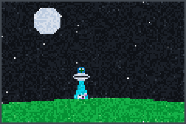 cow UFO Pixel Art