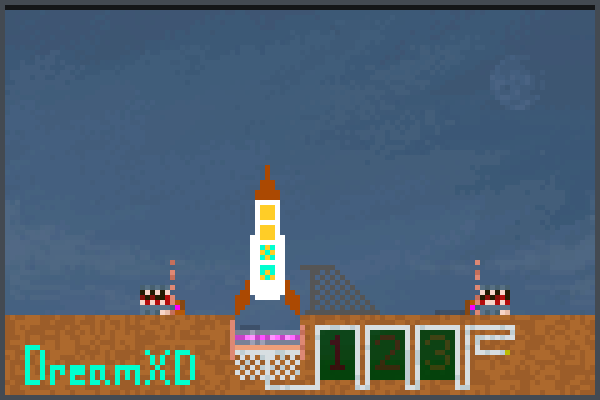 DreamXDs Rocket Pixel Art