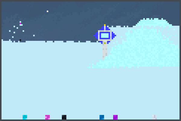 a very cold wrl Pixel Art