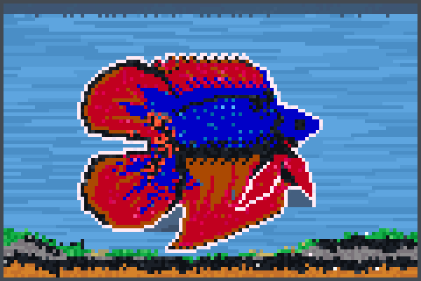 betta 2 tail Pixel Art