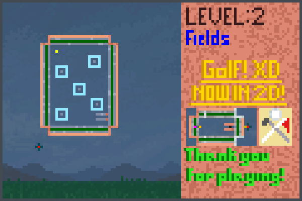 Golf! XD lvl2 Pixel Art