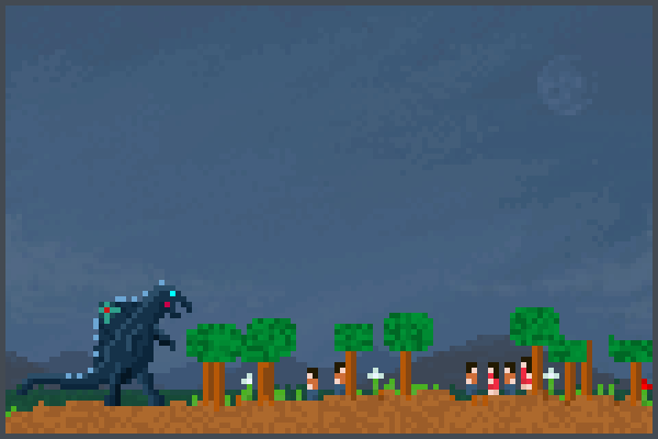 godzilla raid Pixel Art