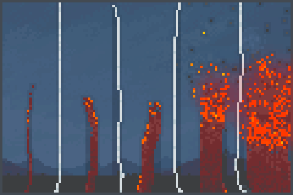 Tree Fire fun! Pixel Art