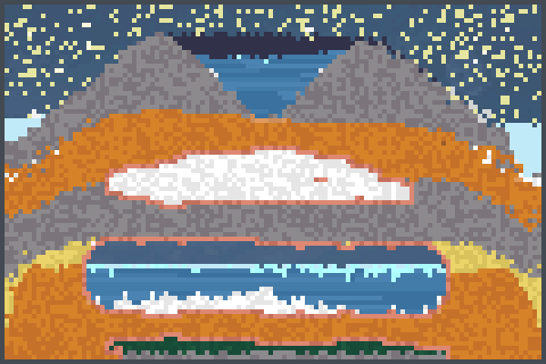 Mountain under Pixel Art