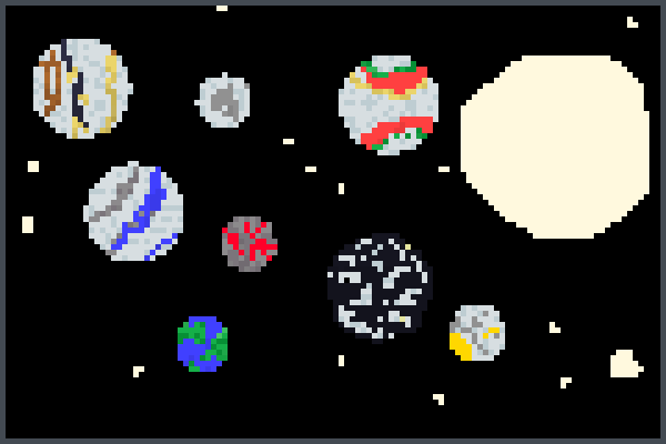  PLANETS Pixel Art