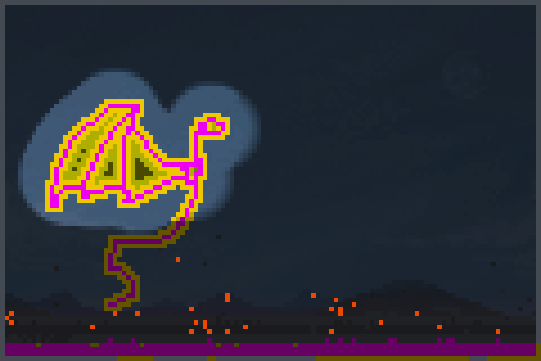 sad dragin   c3 Pixel Art