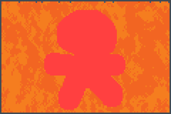 a guy in lava Pixel Art