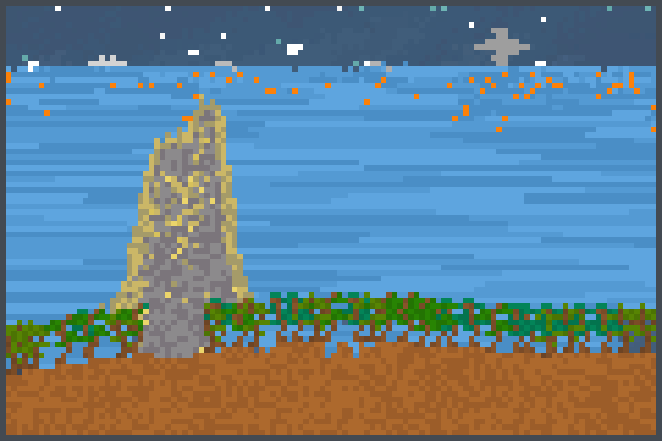 ilha aquatica Pixel Art