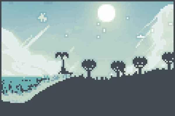 Natuare beach Pixel Art