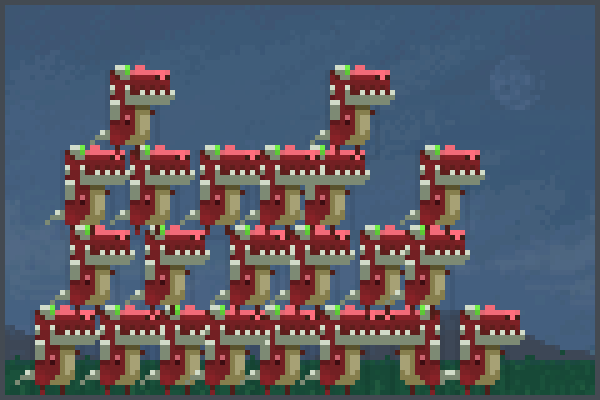 to many rexies Pixel Art