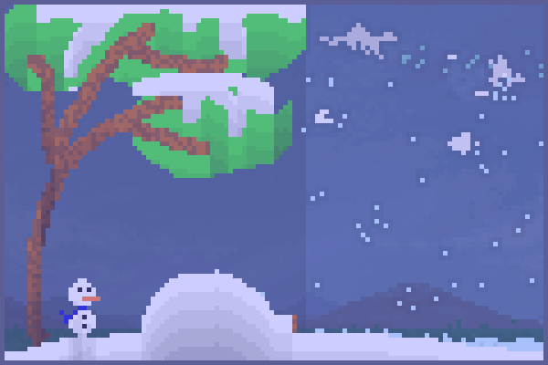 happy snow year Pixel Art