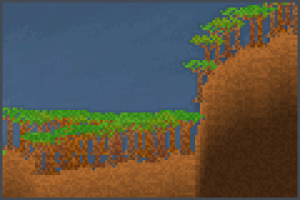 mountain savana Pixel Art