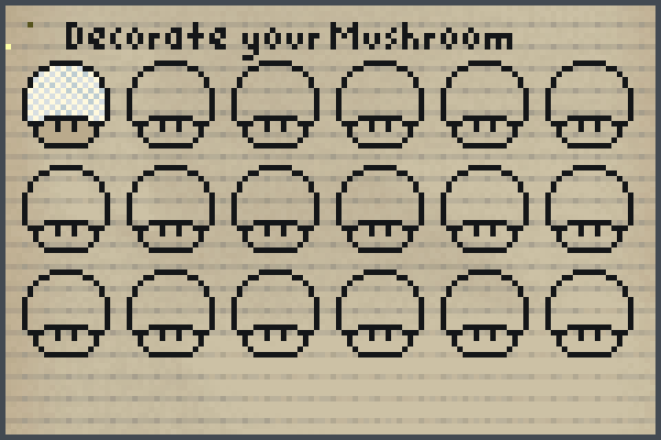 make a mushromm Pixel Art