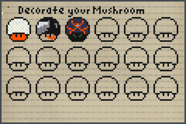 mushroom game Pixel Art