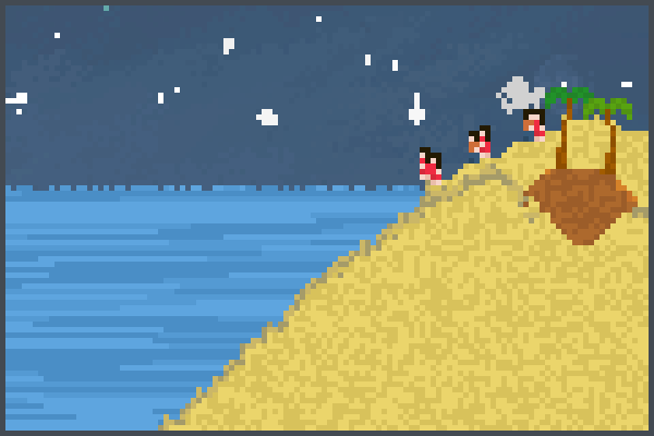 beach times Pixel Art