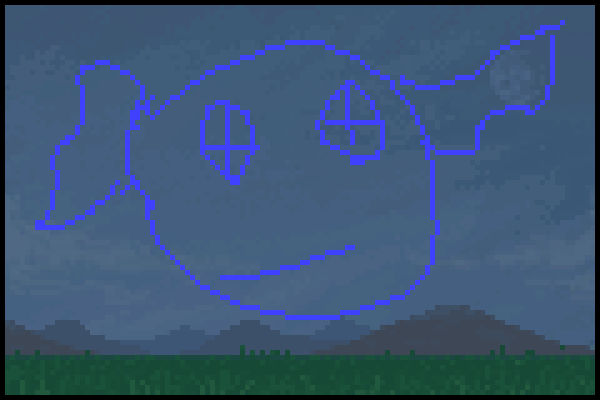 blue demon Pixel Art