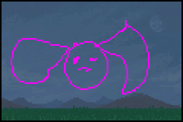 pink demon Pixel Art