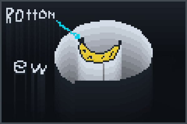 Rotton banana Pixel Art