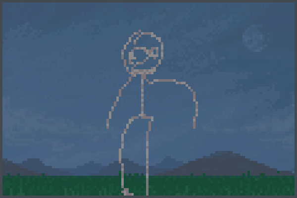 Stone Stickman Pixel Art