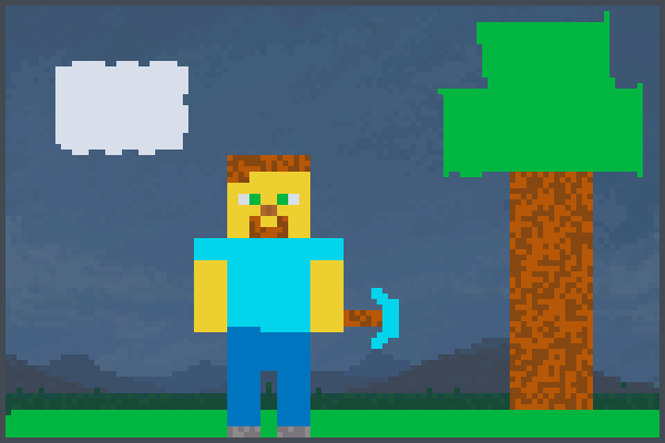 steve con pico, Pixel Art