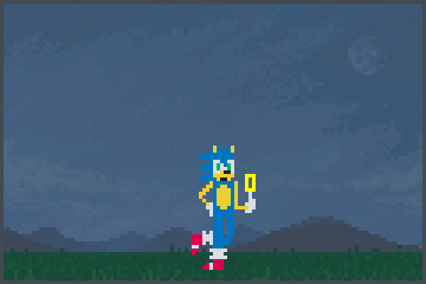 sonic con anilo Pixel Art