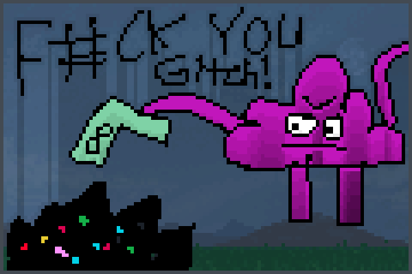 F!CK YOU GLITCH Pixel Art