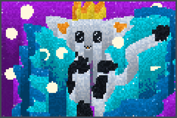  cute cat queen Pixel Art