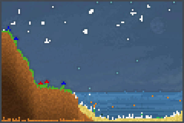 playa del pez Pixel Art