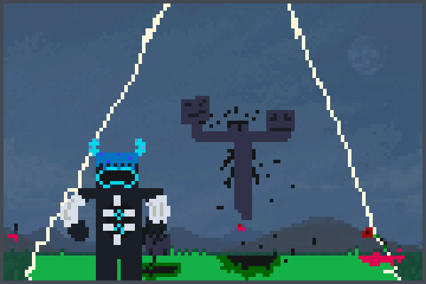 warden vs withe Pixel Art