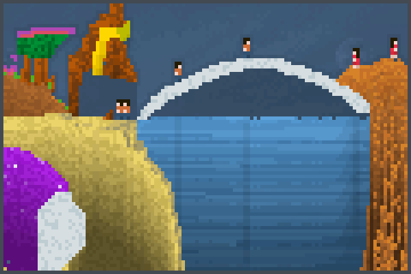 island with br Pixel Art