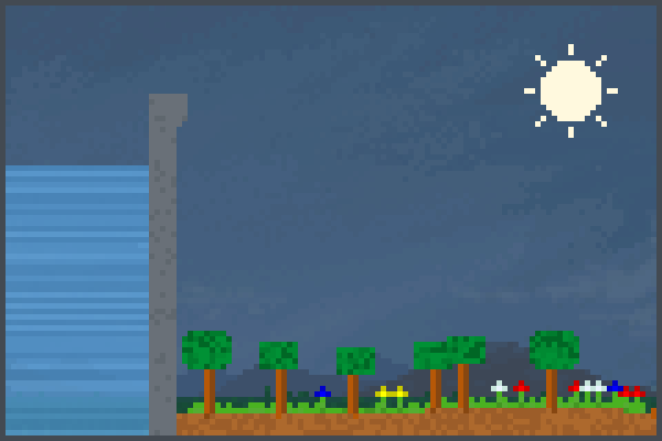 The Dam (day) Pixel Art